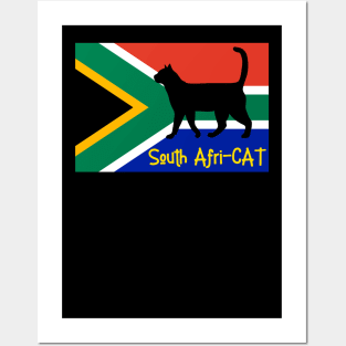 South AfriCAT flag Posters and Art